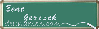 Beat Gerisch Visitenkarte